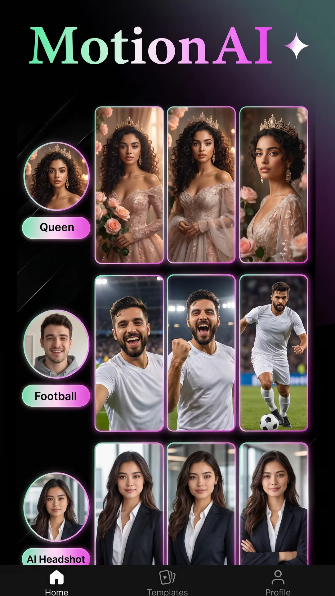 MotionAI screen